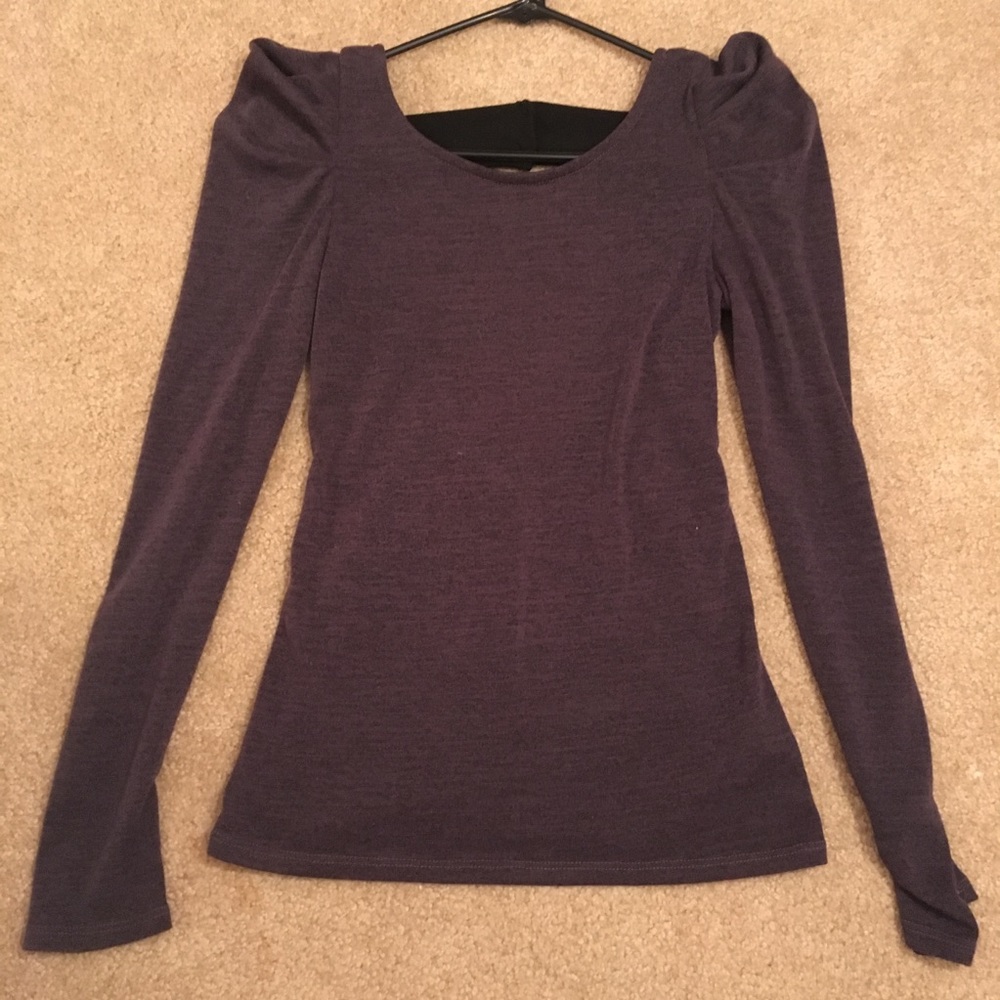 Puff Sleeve Open Back Sweater